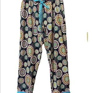 𝅺Buckhead Betties lounge/PJ pant in bright multi circle retro print 100% cotton